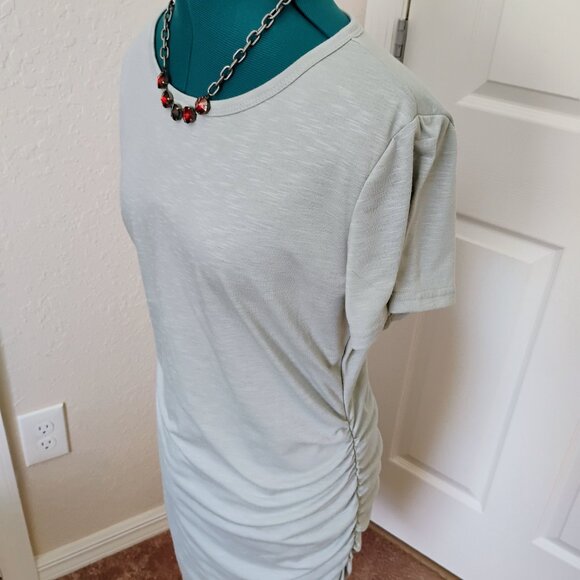 BTFBM Size Medium Light Green gathered Dress - Picture 6 of 11